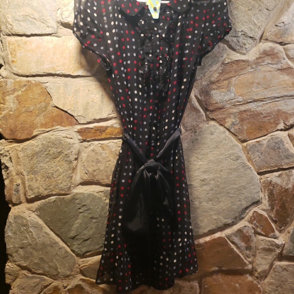Forever 21 Black and Red Polka Dot Dress